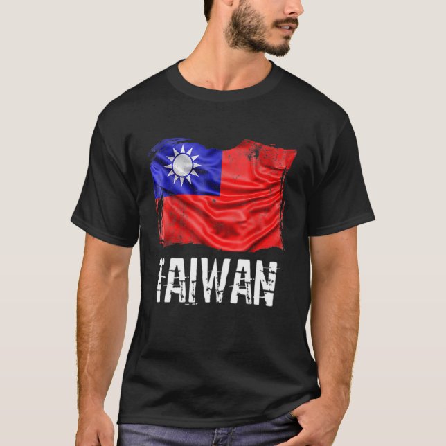 Taiwan Flag Republic Of China Roc Flag T-Shirt (Vorderseite)