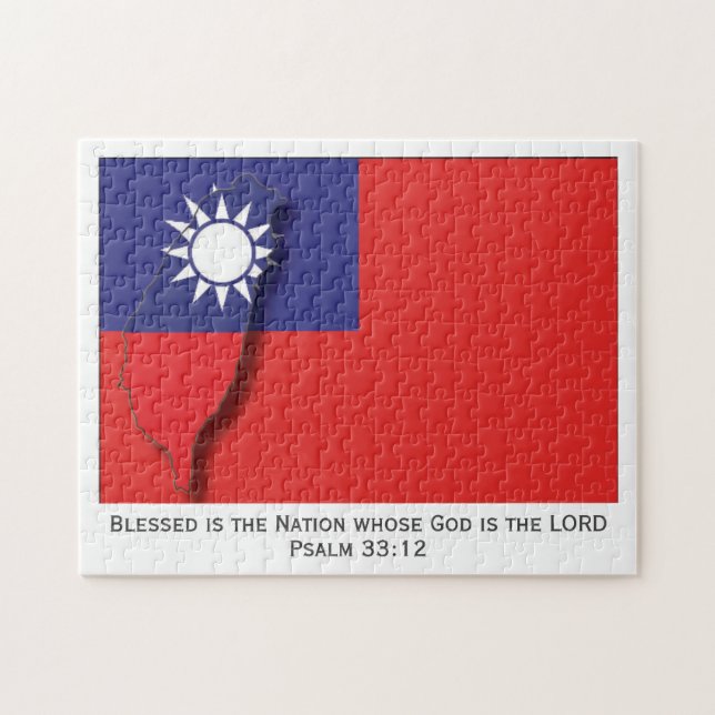 TAIWAN FLAG ROC| Gesegnete Nation| taiwanesisch (Horizontal)