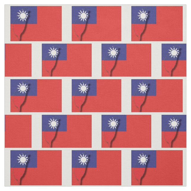 TAIWAN Flag ROC Map Kontur Stoff (Muster)