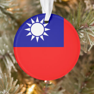 Taiwan-Flagge 台灣國旗 Republik China, Táiwān Guóqí Ornament