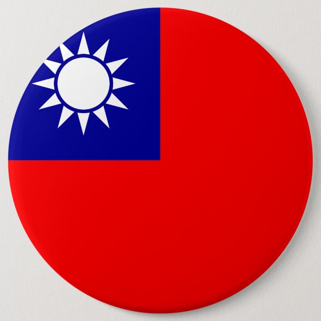 Taiwan-Flagge Button (Vorderseite)