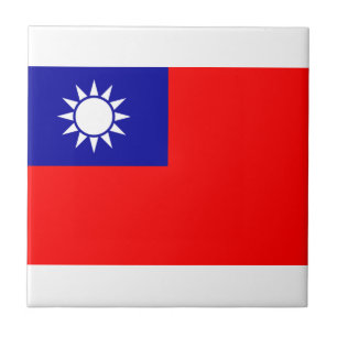 Taiwan-Flagge Fliese
