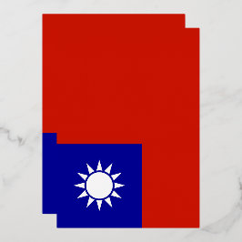 Taiwan-Flagge Folieneinladung