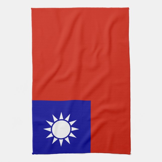 Taiwan-Flagge Geschirrtuch (Vertikal)