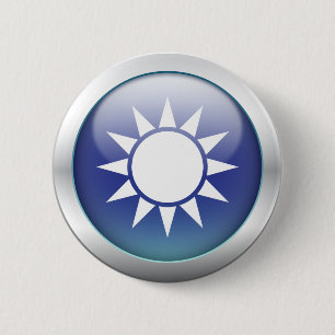 Taiwan-Flagge "Kugel " Button
