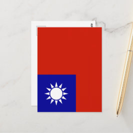 Taiwan-Flagge Postkarte