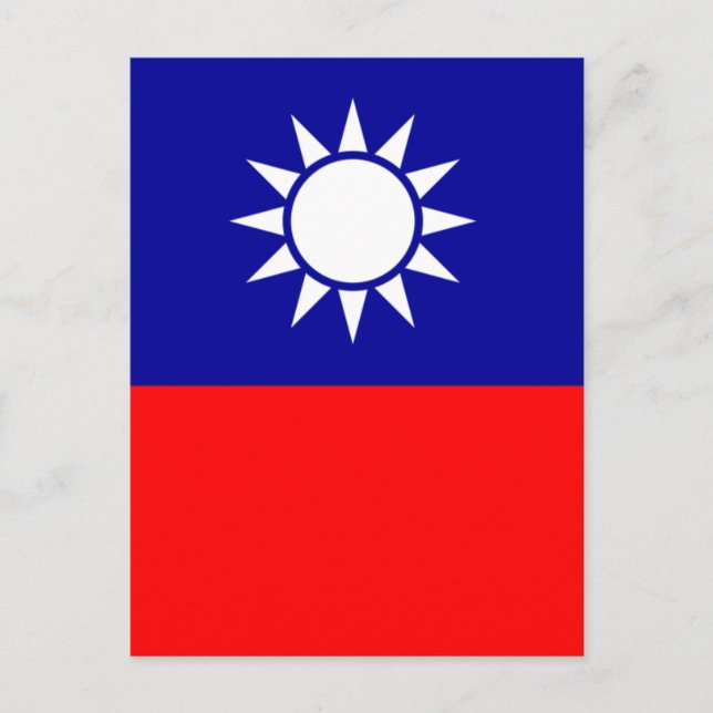 taiwan Flagge Postkarte (Vorderseite)