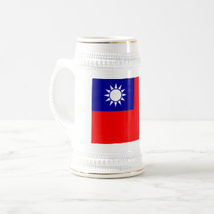 Taiwan-Flagge: Republik China, Chinesisch-Taipeh Bierglas
