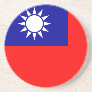 Taiwan-Flagge: Republik China, Chinesisch-Taipeh Getränkeuntersetzer