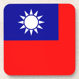 Taiwan-Flagge: Republik China, Chinesisch-Taipeh Getränkeuntersetzer