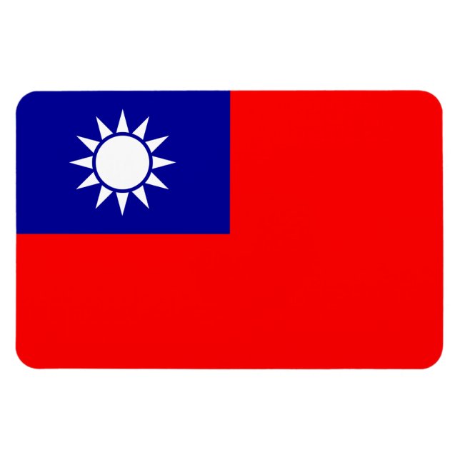 Taiwan-Flagge: Republik China, Chinesisch-Taipeh Magnet (Horizontal)