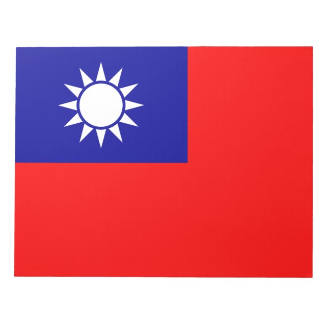 Taiwan-Flagge: Republik China, Chinesisch-Taipeh Notizblock (Vorderseite)
