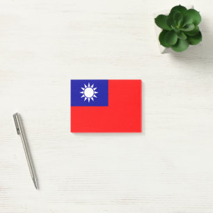 Taiwan-Flagge: Republik China, Chinesisch-Taipeh Post-it Klebezettel