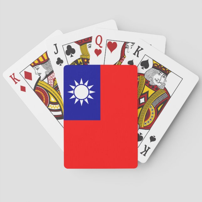Taiwan-Flagge: Republik China, Chinesisch-Taipeh Spielkarten (Rückseite)