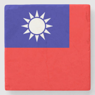 Taiwan-Flagge: Republik China, Chinesisch-Taipeh Steinuntersetzer