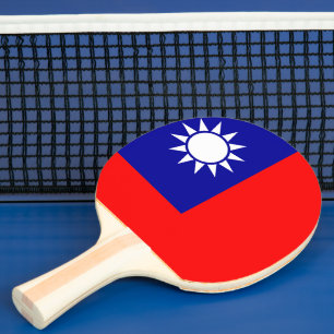 Taiwan-Flagge: Republik China, Chinesisch-Taipeh Tischtennis Schläger