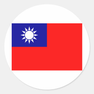 Taiwan-Flagge Runder Aufkleber