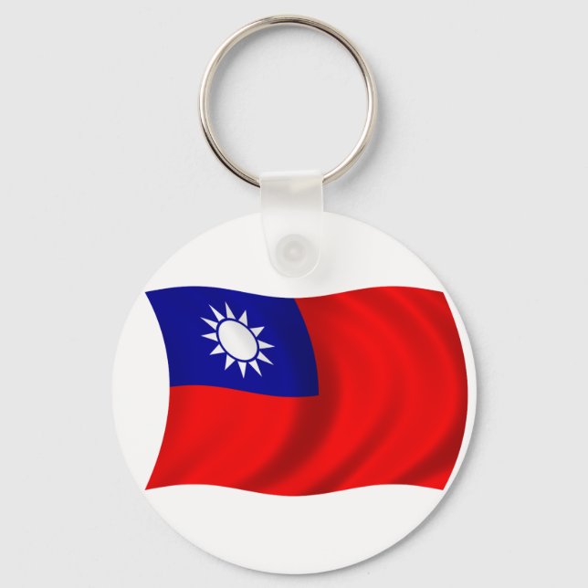 Taiwan-Flagge Schlüsselanhänger (Vorderseite)