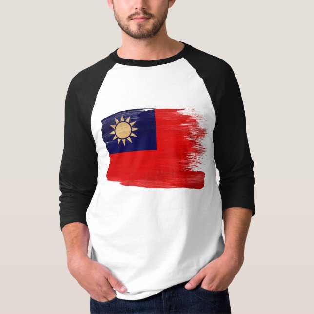 Taiwan-Flagge T-Shirt (Vorderseite)