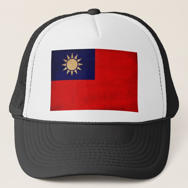 Taiwan-Flagge Truckerkappe (Vorderseite)