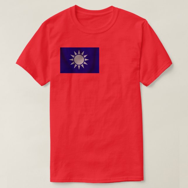Taiwan-Flagge und -Emblem T-Shirt (Design vorne)