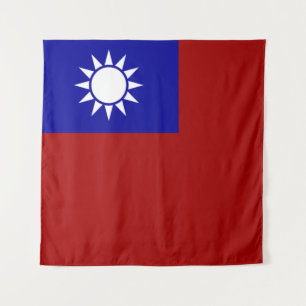 Taiwan-Flagge Wandteppich