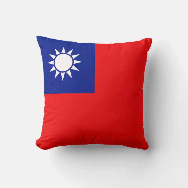 Taiwan-Flagge x Flaggenkissen Kissen (Vorderseite)