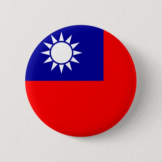 Taiwan-Flaggen-Knopf Button (Vorderseite)