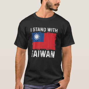 Taiwan I Stand mit taiwanischer Flagge unterstütze T-Shirt