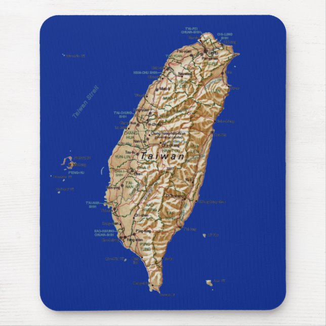 Taiwan-Karte Mousepad (Vorne)