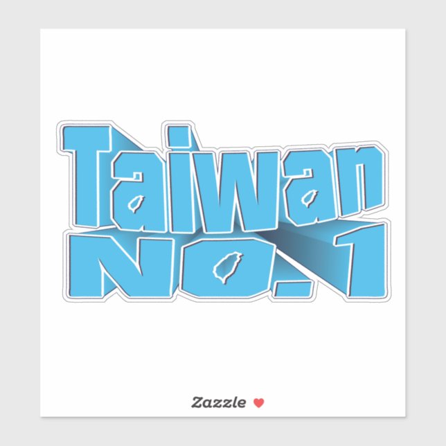 taiwan-no-1_BLUE_ Team taiwan Aufkleber (Blatt)