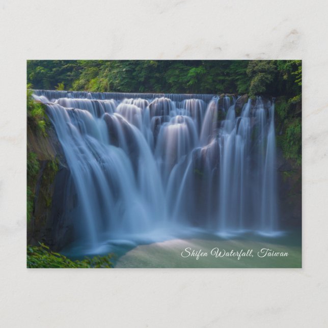 Taiwan Reisende Sightseeing Shifen Wasserfall Postkarte (Vorderseite)