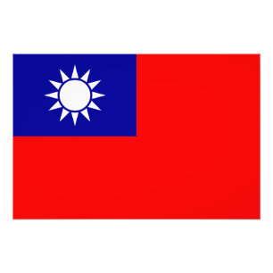 Taiwan-/Republik- Chinaflagge Fotodruck