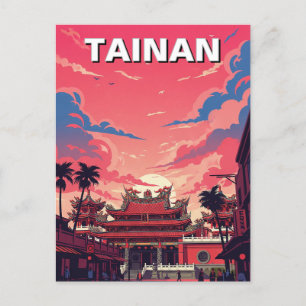 Taiwan Tainan Temple Travel Postkarte
