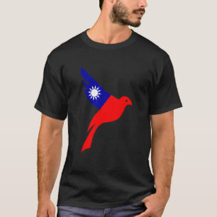 Taiwan Taiwanesisch Flagge Friedensvogel Fliegt M T-Shirt