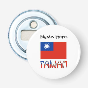 Taiwan Taiwanesisch Flagge Schwarz Personalisierun Flaschenöffner