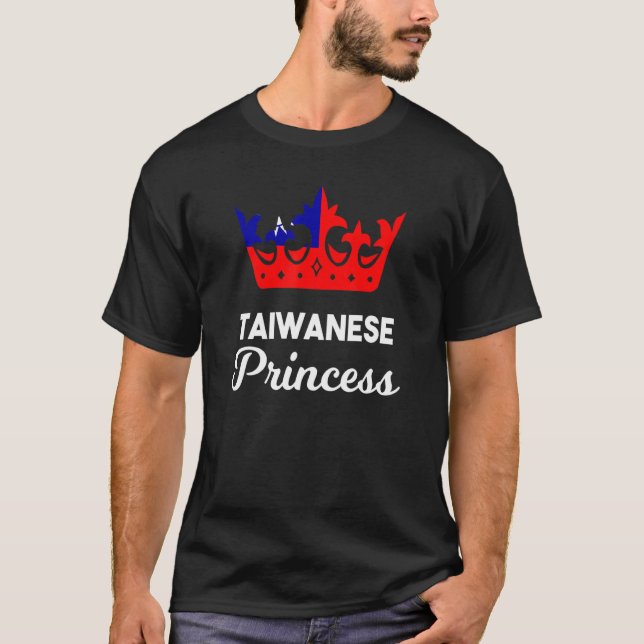 Taiwan taiwanesische Flagge Proud Girl Frau Prinze T-Shirt (Vorderseite)