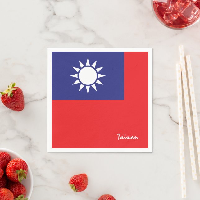 Taiwan & Taiwanische Fahne Party Mode /Sportfans Serviette (Beispiel)