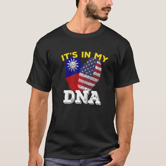 Taiwan taiwanische Flagge Proud Amerika Impressum  T-Shirt (Vorderseite)