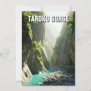 Taiwan Taroko Gorge Travel Feiertagskarte