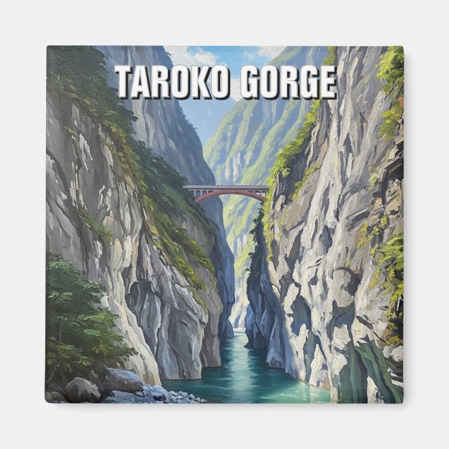 Taiwan Taroko Gorge Travel Magnet (Vorne)