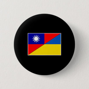 Taiwan Ukraine-Flagge Taiwanesisch Ukrainische Unt Button