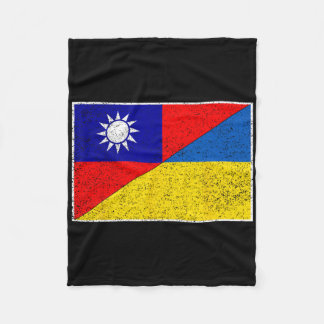 Taiwan Ukraine-Flagge Taiwanesisch Ukrainische Unt Fleecedecke