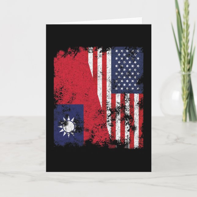 Taiwan USA Flag Karte (Vorderseite)