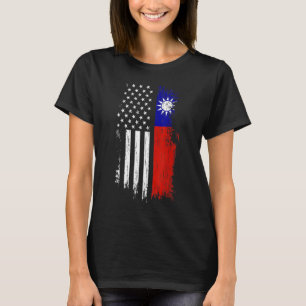taiwanesische amerikanische Flagge - Pride Taiwan  T-Shirt