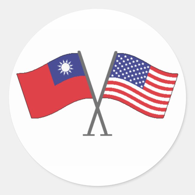 taiwanesische amerikanische Sticker (Vorderseite)