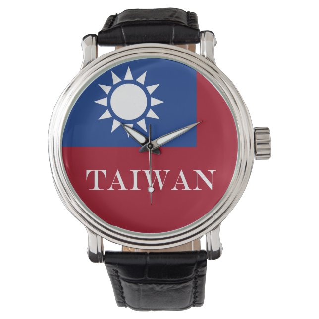 taiwanesische Flagge Armbanduhr (Vorderseite)
