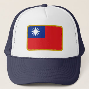 taiwanesische Flagge bestickte Wirkung Truckerkappe