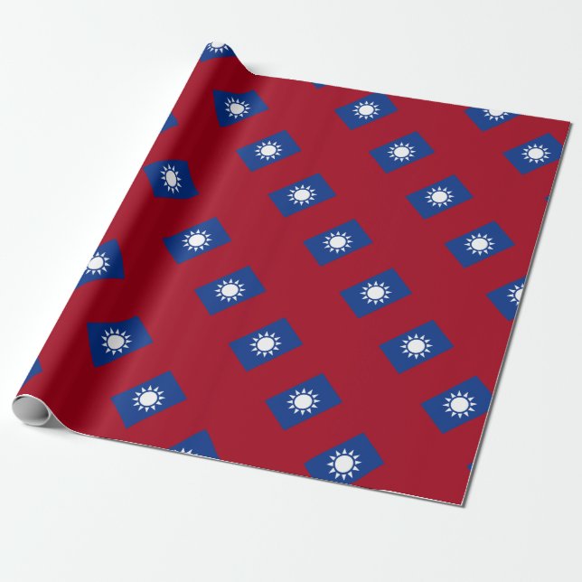 taiwanesische Flagge Geschenkpapier (Ungerollt)