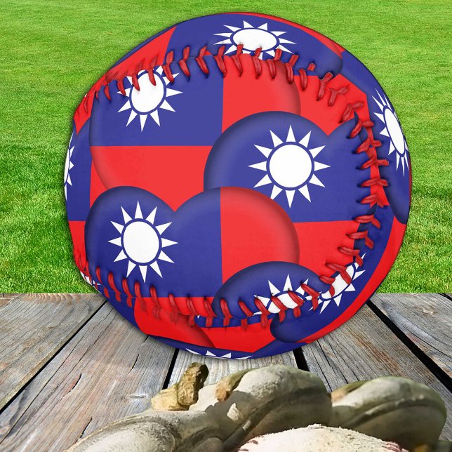 taiwanesische Flagge, Herz - Baseballs, Liebe Taiw Baseball (Von Creator hochgeladen)